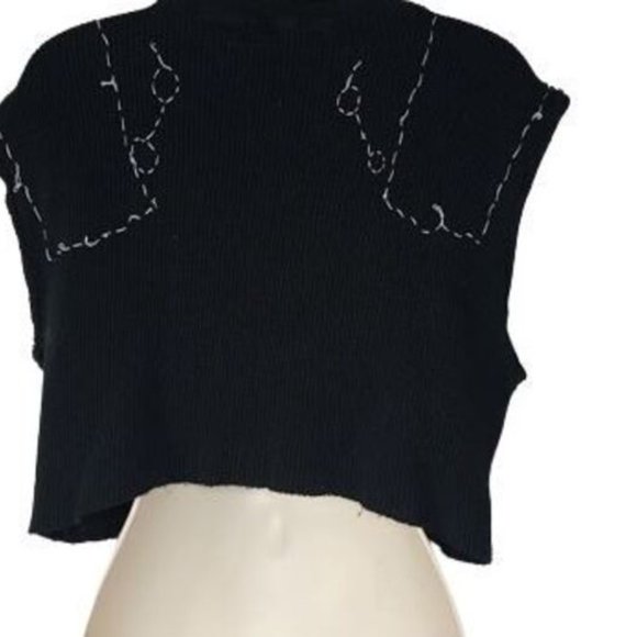 Modified Forever21 Howling Wolf Graphic Cropped Thermal Tee - Picture 3 of 4